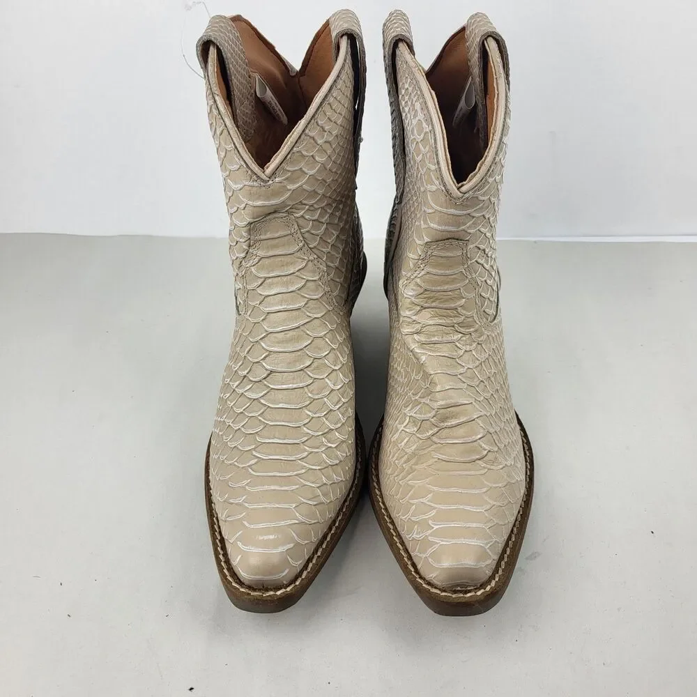 Dingo Sorta Sweet Snake Print Snip Toe Pull On Cowboy Boot 6 M - Picture 8 of 12